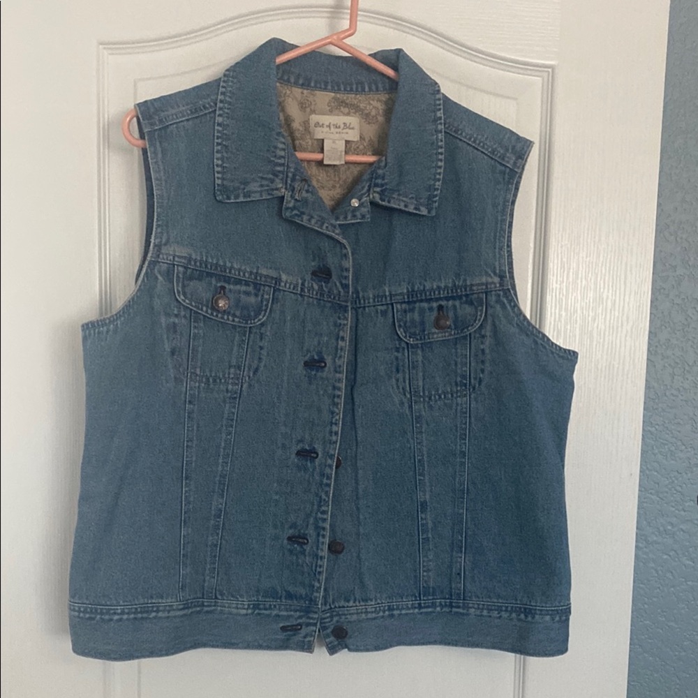 Denim Sleeveless Vest